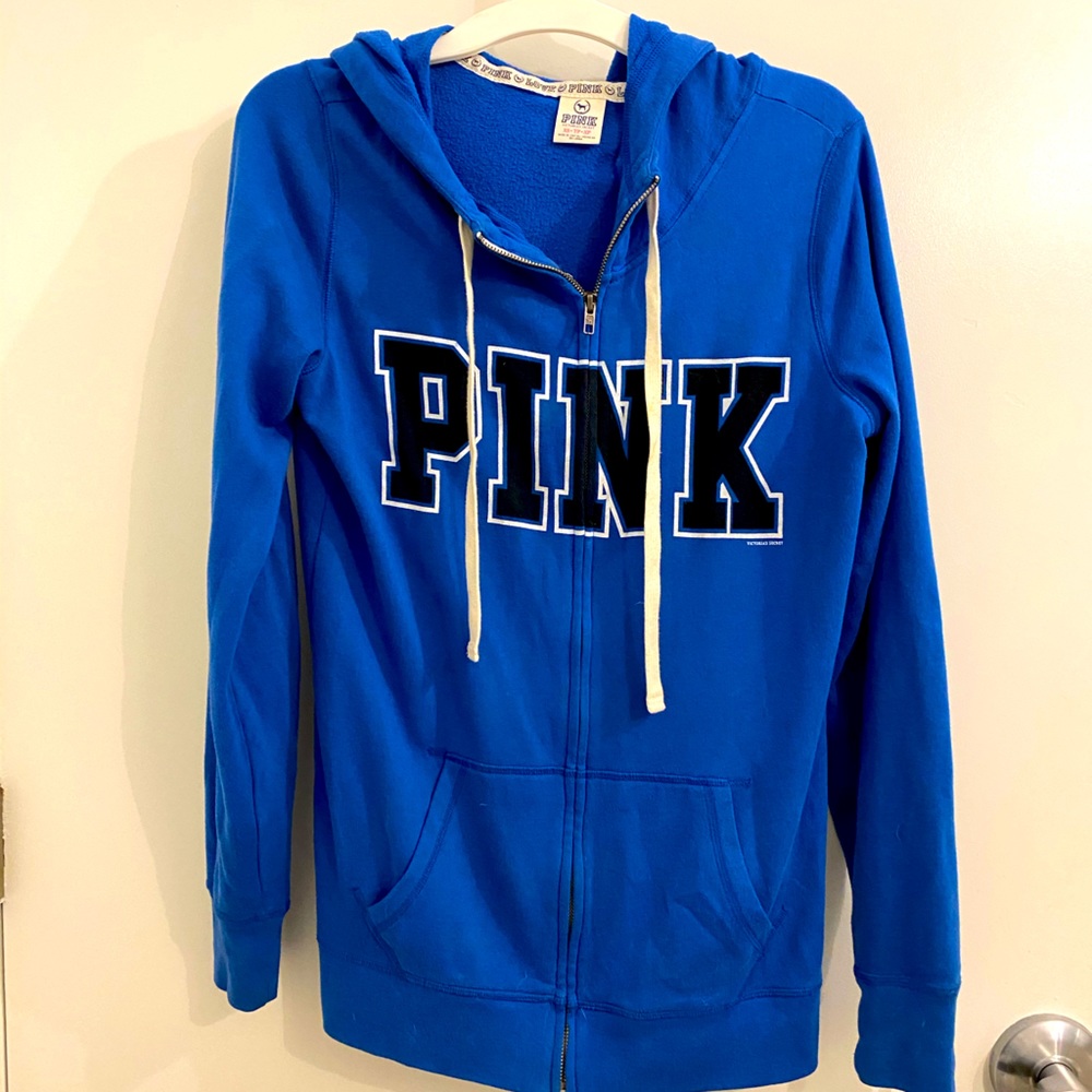 Scuba neck full zip sweatshirt from pink